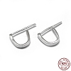 Anti-Tarnish 925 Sterling Silver Ice Pick Pinch Bails STER-L057-079A-5