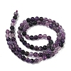 Natural Purple Fluorite Beads Strands G-P530-B08-01-9