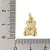 Brass Micro Pave Clear Cubic Zirconia Pendants KK-R162-004B-G-3