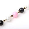 Handmade Round Glass Pearl Beads Chains for Necklaces Bracelets Making AJEW-JB00064-02-1
