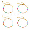 Bohemian Dyed Natural Shell Heishi Beaded Bracelet Sets MF5991-1-5