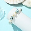 Natural Larimar Beaded Stretch Bracelets for Women BJEW-JB14099-2