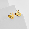 304 Stainless Steel Stud Earrings for Women WG40EEF-01-1