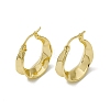 Rack Plating Brass Curved Hoop Earrings for Women EJEW-F294-12G-2