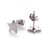 Tarnish Resistant 304 Stainless Steel Stud Earrings EJEW-F227-12P-2