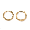 Twist Textured 304 Stainless Steel Huggie Hoop Earrings SA-CBA46AF-27G-02-4