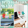20Pcs 4 Styles Flower Unfinished Wood Display Decorations for DIY Painting Decoration Crafts DJEW-TA0001-38-9