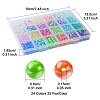 DIY 600Pcs 24 Styles Round Acrylic & Plastic Beads Jewelry Making Findings Kit DIY-FS0005-63-4