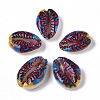 Printed Natural Cowrie Shell Beads X-SSHEL-R047-01-D04-2