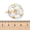 Cooper Wire Wrapped Electroplate Glass Pendants PALLOY-MZ01413-01-3