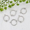 316 Surgical Stainless Steel Clip-on Hoop Earrings X-STAS-S101-15mm-01P-5