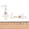 Halloween Glass Seed Bead Dangle Earrings EJEW-MZ00769-02-5