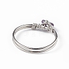 Natural Amethyst Chips Finger Ring RJEW-L082-03P-05-4