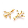 Brass Micro Pave Cubic Zirconia Pendants KK-T070-82G-2