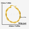 Stylish Minimalist 304 Stainless Steel Twist Hoop Earrings JU4605-2-1