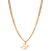 1Pc 304 Stainless Steel Letter Pendant Necklaces NJEW-LP0001-33H-G-1