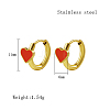 Natural Shell Heart Hoop Earrings AJEW-U002-02G-4