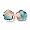 Transparent Spray Painted Glass Beads GLAA-I050-01F-2