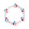 Handmade Polymer Clay Beads Stretch Bracelets for Kids BJEW-JB06325-03-1