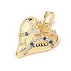 Valentine's Day Brass Micro Pave Cubic Zirconia Pendants CU-H001-02G-G-2