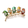 Zinc Alloy Enamel Rhinstone Brooches JEWB-V001-03A-01-2