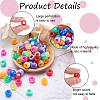 400Pcs 8 Colors Resin Large Hole Beads RESI-CW0001-12-4