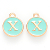 Golden Plated Alloy Enamel Charms ENAM-S118-05X-1