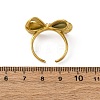 304 Stainless Steel with Rhinestone Adjustable Cuff Rings RJEW-Q020-18G-3