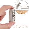 304 Stainless Steel Waist Belt Keeper Rings STAS-WH0044-31-3