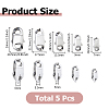 5Pcs 5 Styles Stainless Steel Bayonet Clasps STAS-HS0001-61-2