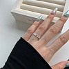 Fish Scale Pattern 925 Sterling Silver Finger Rings RJEW-Q814-13S-2