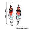 Bohemian Handwoven Glass Beaded Dangle Earrings IB9205-4