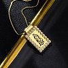 Brass Religion Pendant Necklaces NJEW-C071-06C-G-2