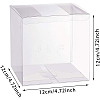 Transparent Plastic PET Box Gift Packaging CON-WH0052-12x12cm-2