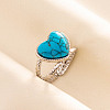 Adjustable 304 Stainless Steel Cuff Open Rings for Women VG7824-1-1