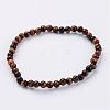 Natural Tiger Eye Beaded Stretch Bracelets BJEW-JB02459-02-1