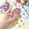 100Pcs Electroplate Transparent Glass Bead EGLA-SZ0001-42-3