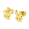 Cute Little Animal Theme 304 Stainless Steel Stud Earrings EJEW-B041-04B-G-1