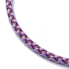 Polyester Cord Braided Bracelet Makings MAK-Z003-01G-28-2