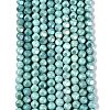 Ombre Effect Dyed Electroplate Opaque Glass Beads Strands EGLA-Q130-01A-08-2