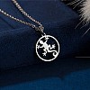 304 Stainless Steel Laser Cut Pendant Necklaces FS-WGA4904-04-1