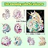 30Pcs Unicorn Shapes PET Stickers PW-WG3C541-01-1