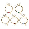 Cross 304 Stainless Steel Charm Bracelets BJEW-JB13967-3