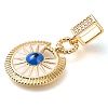 Brass Micro Pave Cubic Zirconia Pendants KK-S049-31G-2