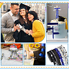 7 Roll 7 Colors Congrats Theme Polyester Printed Grosgrain Ribbon OCOR-PH0004-39-6