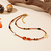 Natural Agate Bead Necklace for Women IO4742-3