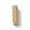 Brass Micro Pave Clear Cubic Zirconia Charms ZIRC-C009-01G-I-1