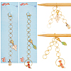 Brass Ring Knitting Row Counter Chains HJEW-NB00135-1