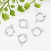 Brass Clip-on Hoop Earring Findings KK-P102-01P-5