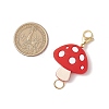 2Pcs Easter Rabbit Mushroom Silicone Pendant Decorations HJEW-JM02925-3